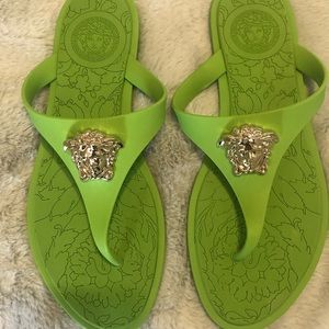 BRAND NEW Versace sandals! Size 7 in women.